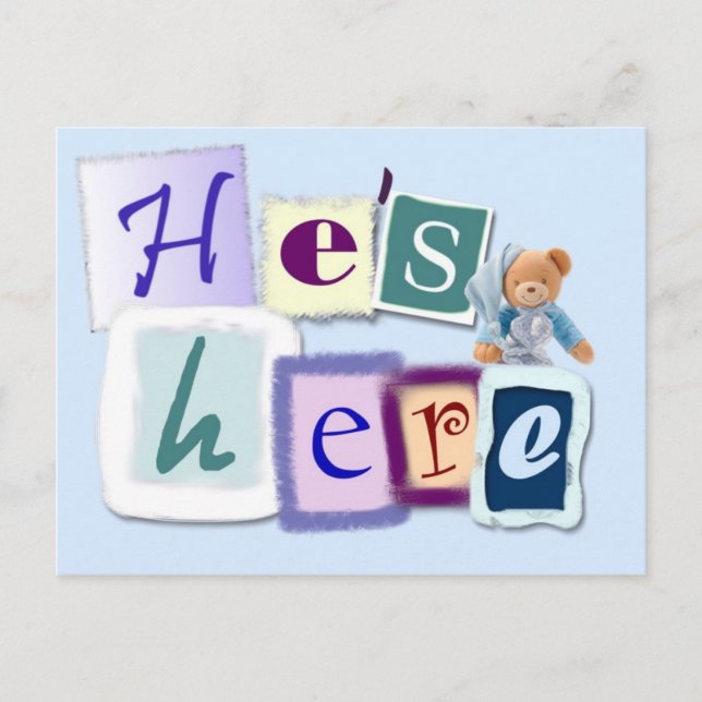 Pojke-vykort Meddelande Vykort (Framsida)