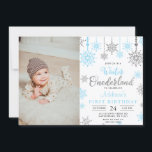 Pojke Winter ONEderland Foto från första födelseda Inbjudningar<br><div class="desc">Pojke Winter Onederland Fotoinbjudan/ Boy Snowflake-inbjudan</div>