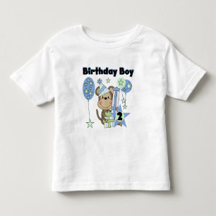 Pojkeapa med 2nd födelsedagTshirts för gåvor Tee Shirt