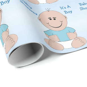 Pojkebaby showerpersonlig presentpapper