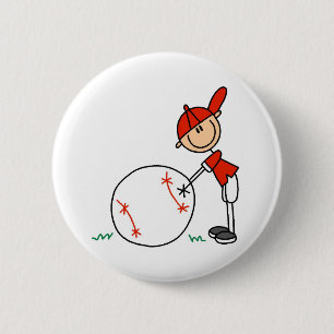 Pojkebaseball skräddarsy knapp