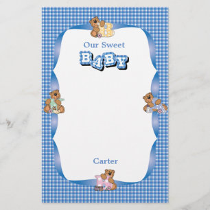 Pojkebjörn Scrapbooking Brevpapper