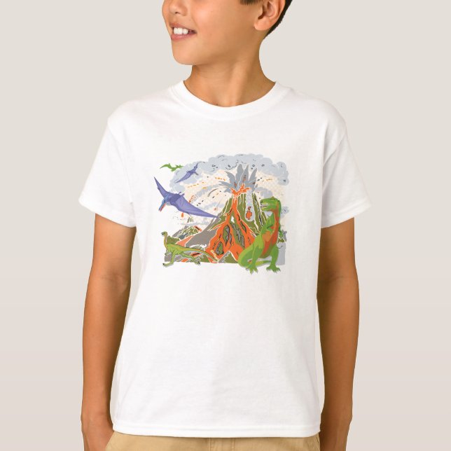 PojkeDinosaurT-tröja Tee Shirt (Framsida)