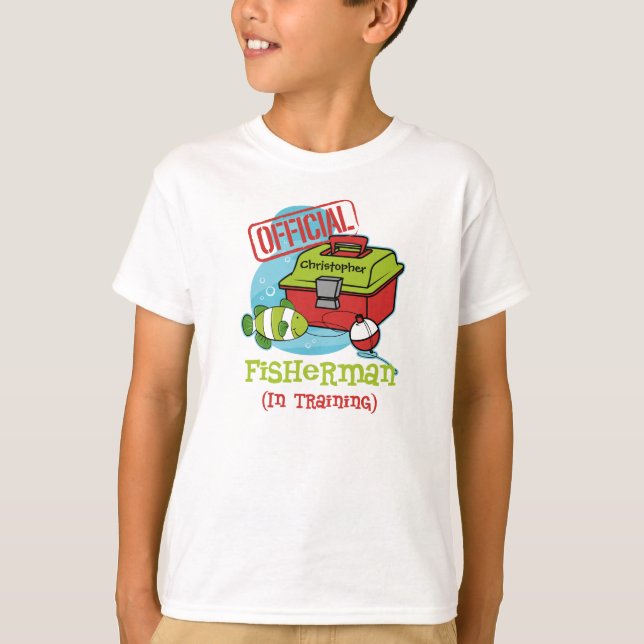 Pojkefiskare i utbildning tee shirt (Framsida)