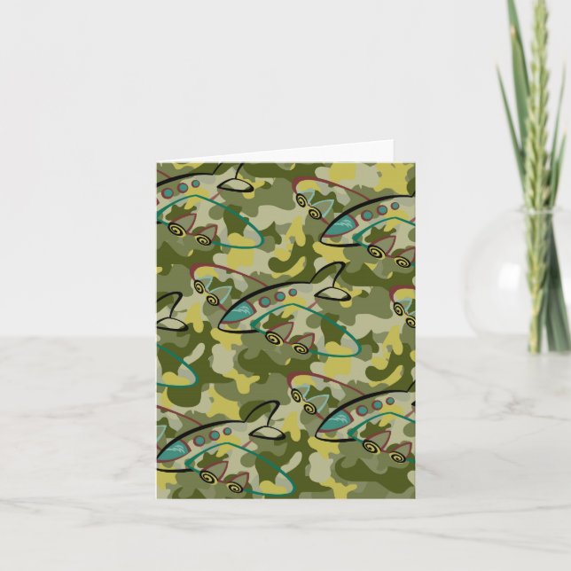 Pojkeflygplan noterar kortet kort (Framsida)