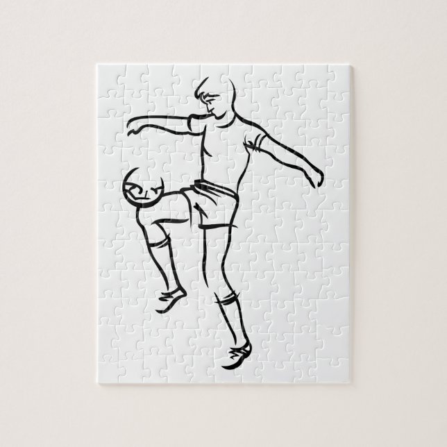 Pojkefotbollspelare Pussel (Vertikal)