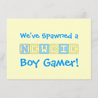 PojkeGamerbaby shower Inbjudningar