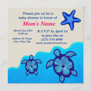 PojkeHonu baby shower Inbjudningar