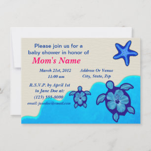 PojkeHonu baby shower Inbjudningar