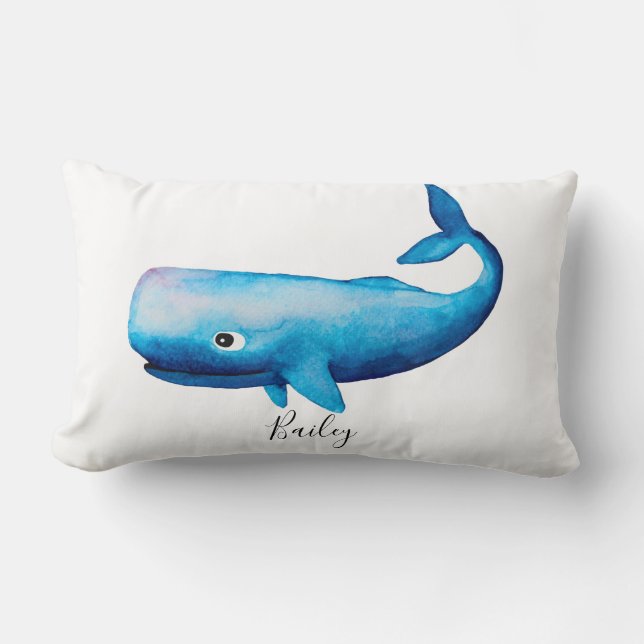 Pojken Blå havets vattenfärgsstrå Valsbusken Namn Lumbarkudde (Framsida)