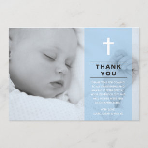 Pojken Christing/Baptism Tack för ditt kort
