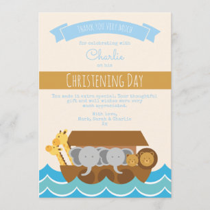 Pojken Christing/Baptism Tack för ditt kort