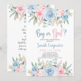 Pojken eller Genderna för flickor Inbjudningar