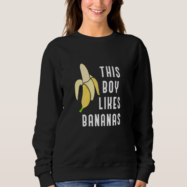 Pojken gillar bananer Exotiska frukter T Shirt (Framsida)