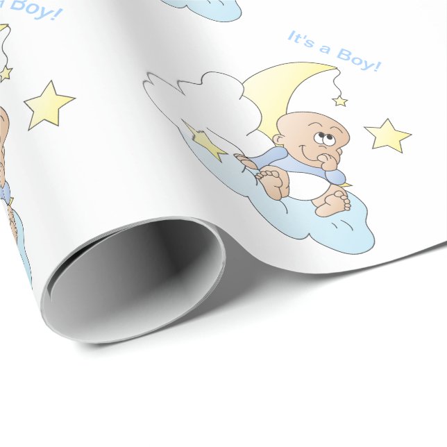 Pojken gör en Wish Presentpapper (Rullad Hörn)