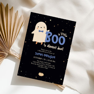 Pojken Halloween Little Boo är förträfflig babystö Inbjudningar