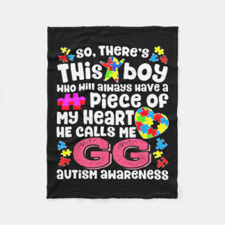 Pojken han kallar mig Gg Fighter Autism Awareness  Fleecefilt