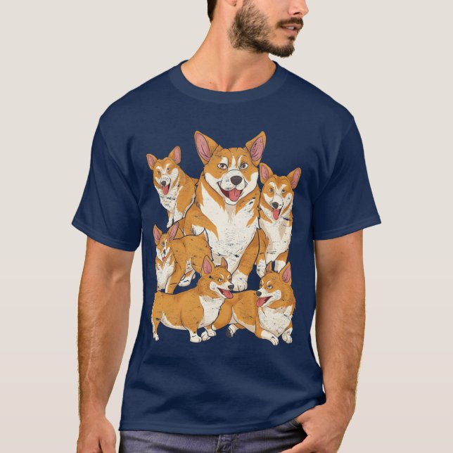 Pojken hund gift hund älskare Welsh Corgi T Shirt (Framsida)