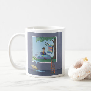 Pojken i bassäng-kaffe Mugg
