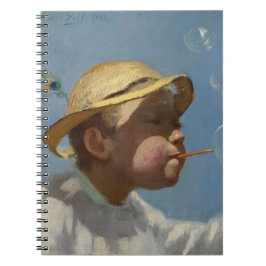 Pojken i bubblan (av Paul Peel) Anteckningsbok