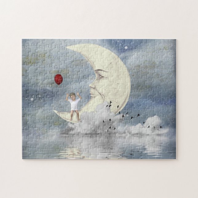 Pojken i Måne Pussel (Horisontell)