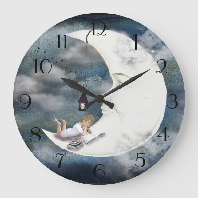 Pojken i Måne Stor Klocka (Framsida)