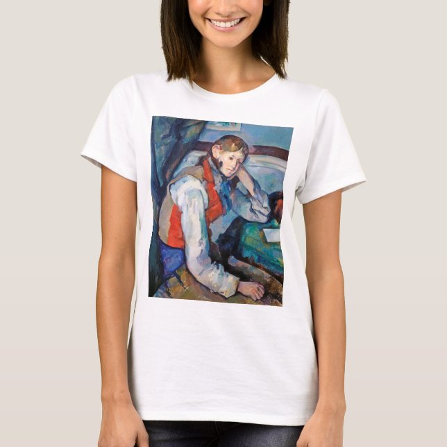 Pojken i Red Vest, Cezanne T Shirt (Framsida)