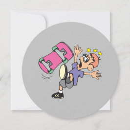 Pojken kraschar på sin skateboard