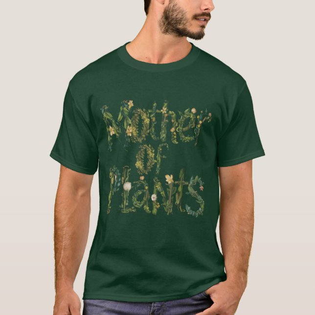 Pojken mor i Plants Nature Älskare T Shirt (Framsida)