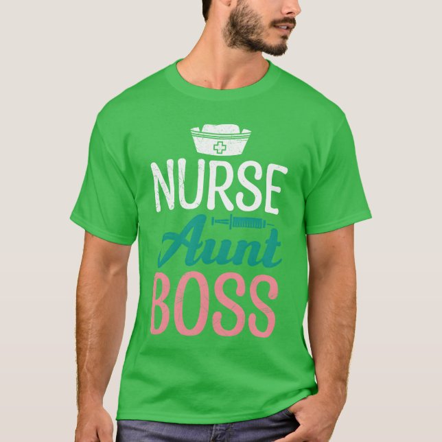Pojken Nurse Auntie Chef Mors dag Moster T Shirt (Framsida)