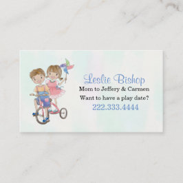 Pojken och flickan på trehjulingmammalek daterar