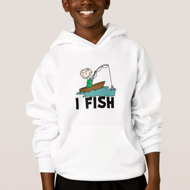 Pojken på fartyget fiskar jag Tshirts och gåvor (Framsida)