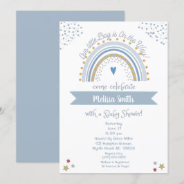 Pojken på inbjudan till Way Rainbow Baby Shower