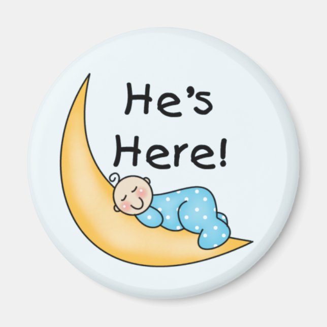 Pojken på Måne är här Magnet (Framsidan)