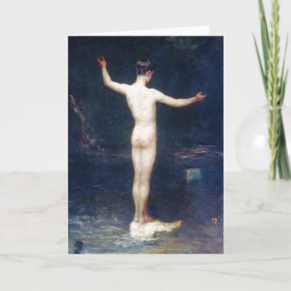 Pojken på Sten Fine Art Hälsning Card Kort
