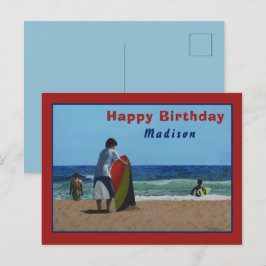 Pojken på visitkortet - alternativet Personlig Vykort