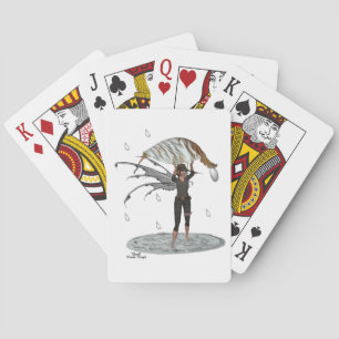 Pojken Rain Fairy med Löv-kort Casinokort
