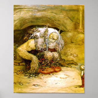 Pojken som aldrig var Afraid John Bauer Poster