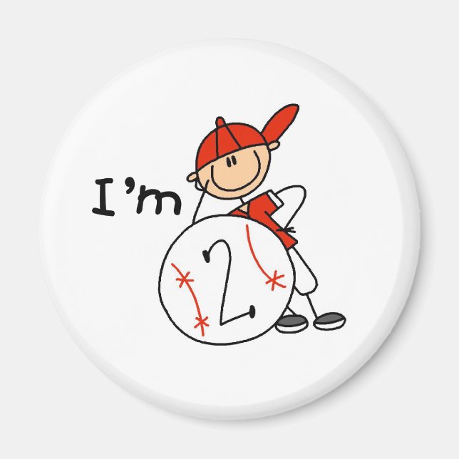 Pojkens baseboll Jag är 2 Magnet (Framsidan)