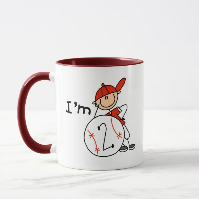 Pojkens baseboll Jag är 2 Mugg (Vänster)
