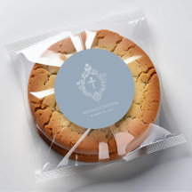 Pojkens dop i dammig blå vintage silver vapensköld