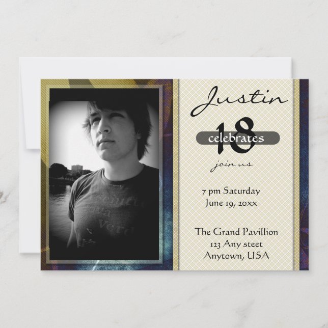 Pojkens eller Manarnas födelsedag Inbjudningar (Framsida)