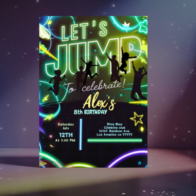 pojkens jump Party-inbjudan Inbjudningar (Skapare uppladdad)