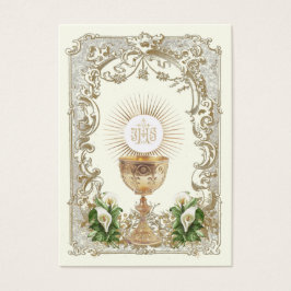 Pojkens kommunion katolskt minne Heligt kort