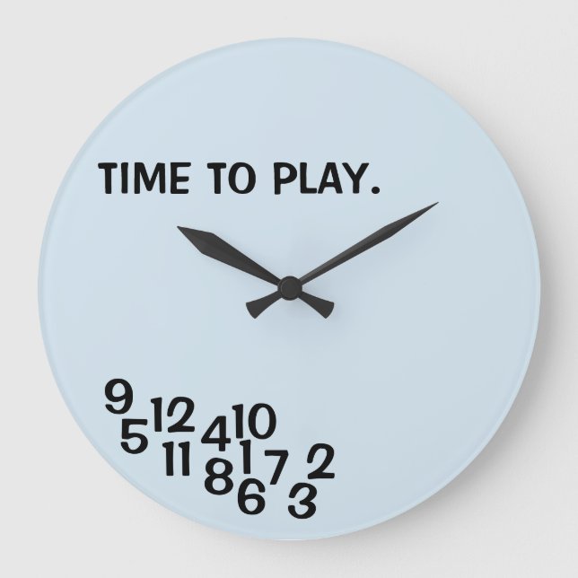 Pojkens rum Joke Clocks Jumled Numbers Joke Clock Stor Klocka (Framsida)