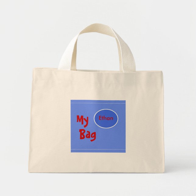 Pojkens tote Bag Mini Tygkasse (Framsidan)