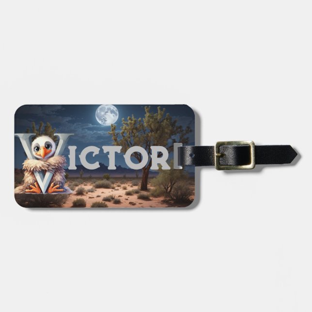 pojkens vulture Luggage Tag Bagagebricka (Horisontell Framsida)