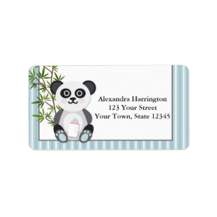 PojkePanda, randar Adressetikett