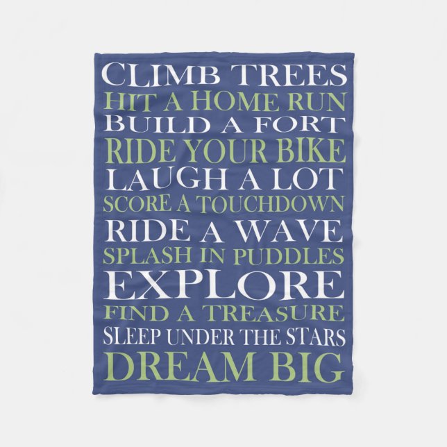 Pojkereglerblått Fleecefilt (Framsidan)