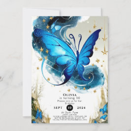 Pojke's Enchanted Butterfly Birthday Inbjudningar